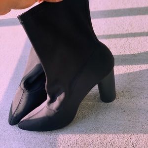Black ankle sock boots